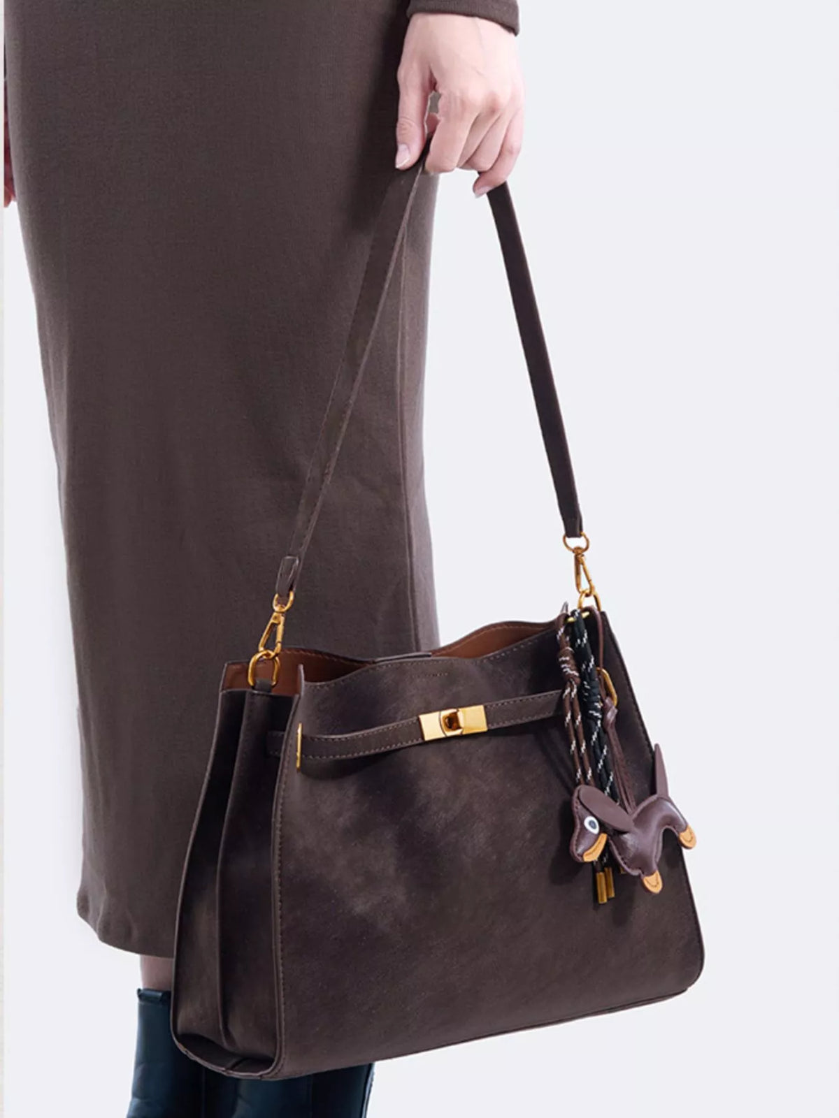 Decorative Buckle Crossbody Bag