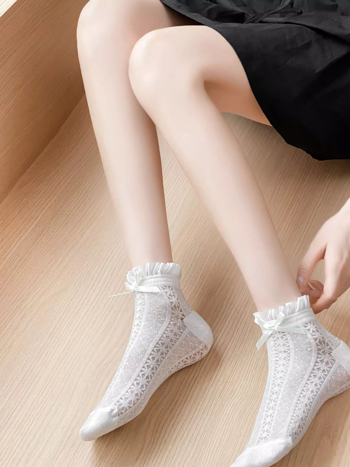 Lace Bow Socks - Lilixa.store