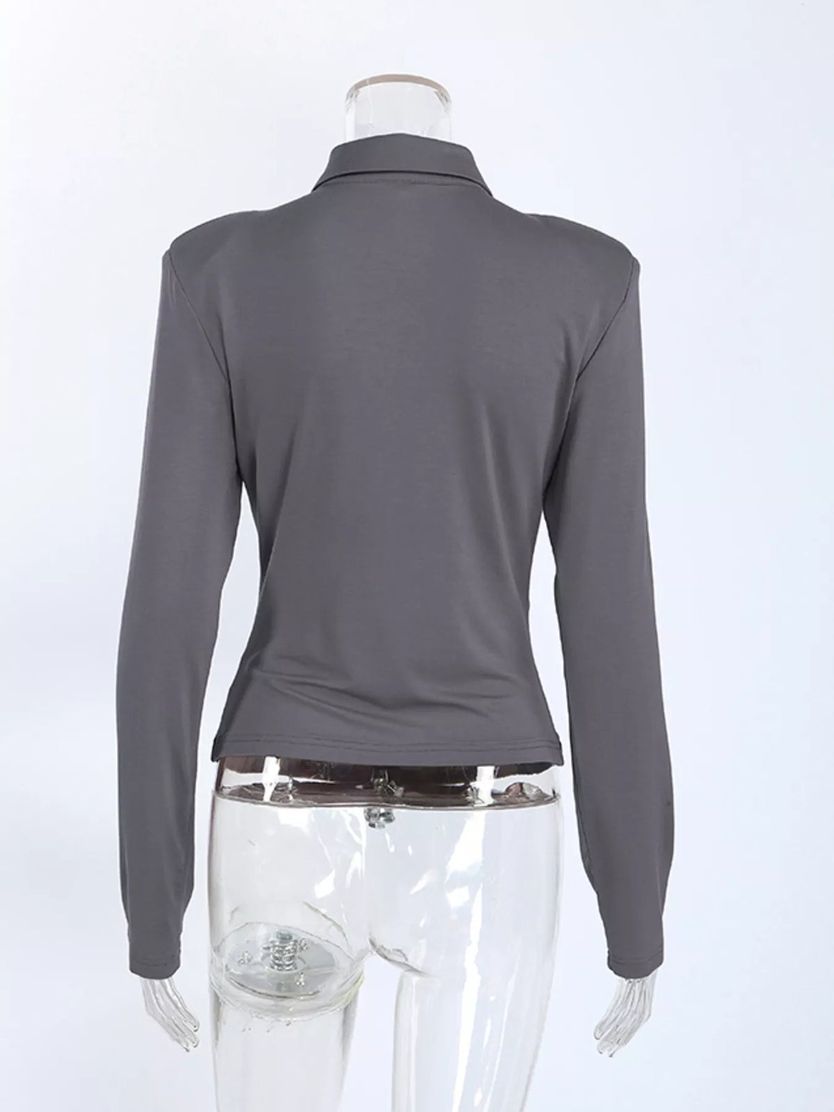 Long-Sleeve Slim-Fit T-Shirt with Cutout Detail - Lilixa.store