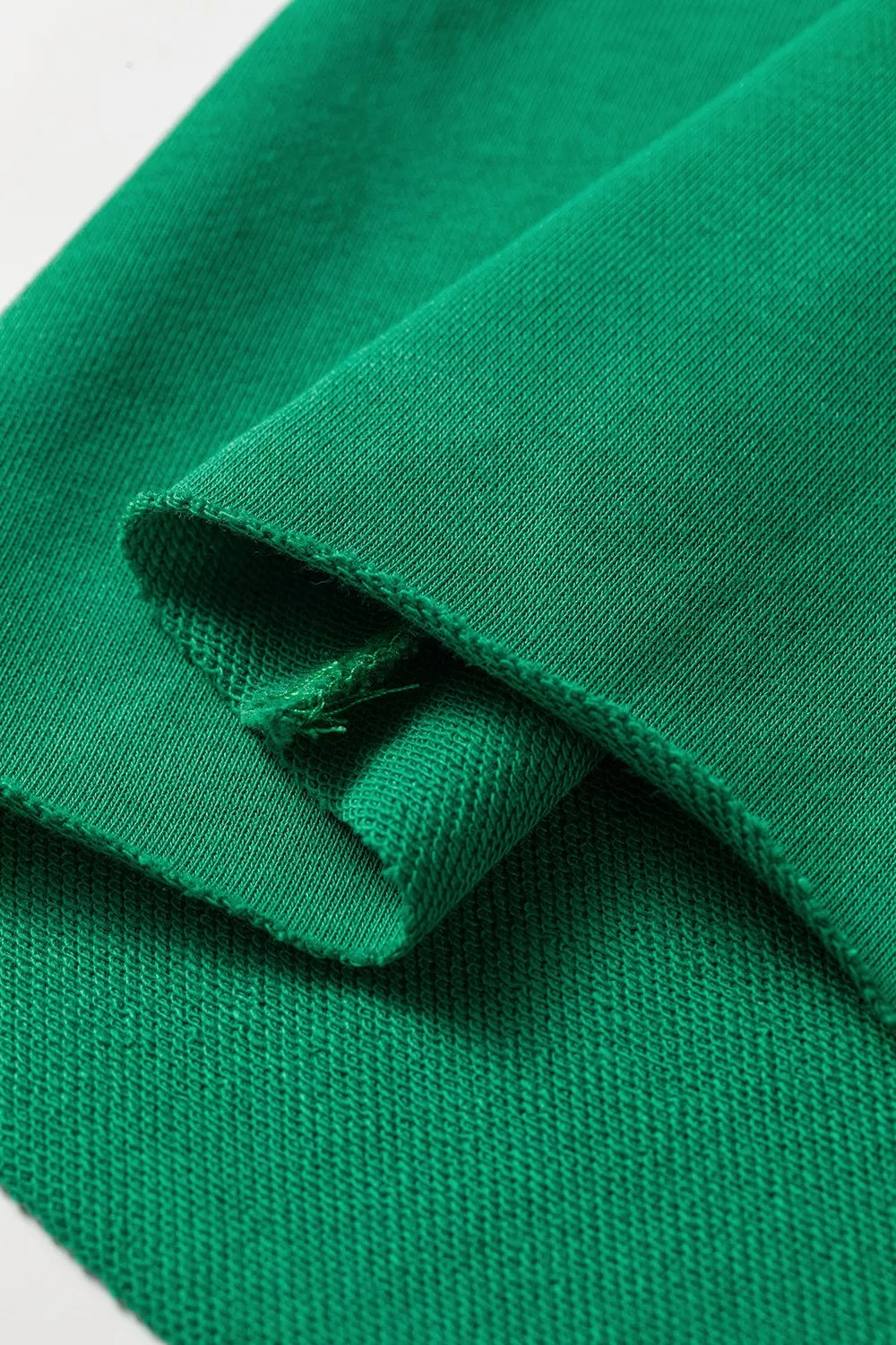 Solid Color Hooded Long Sleeve Elastic Waist Pocket Pants Set in Dark Green, view 10