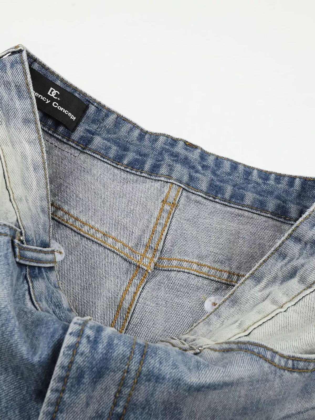 Men's Washed Wide Leg Jeans - Lilixa.store