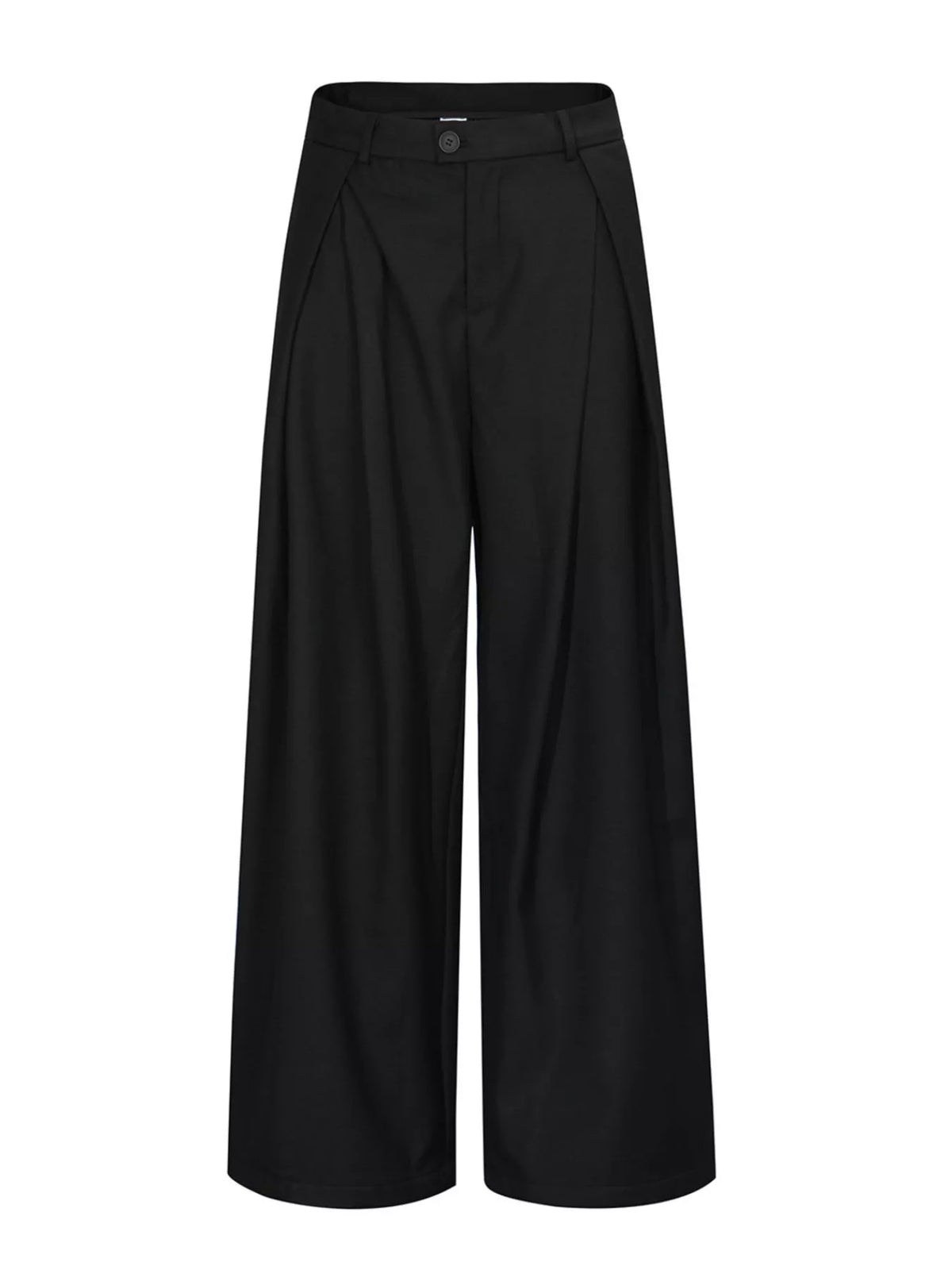 Men's Wide-Leg Pleated Pants in Black