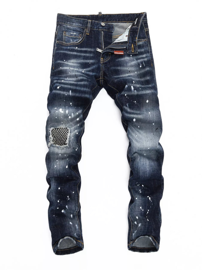 Men's Distressed Slim Fit Jeans - Lilixa.store