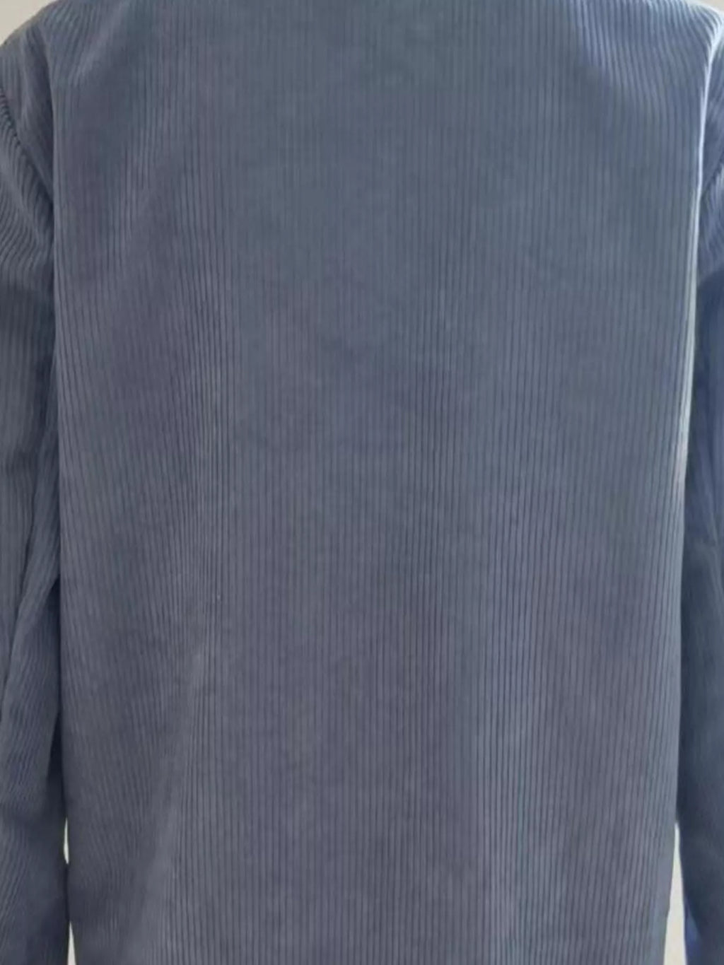 Corduroy Lapel Collar Casual Blazer - Lilixa.store