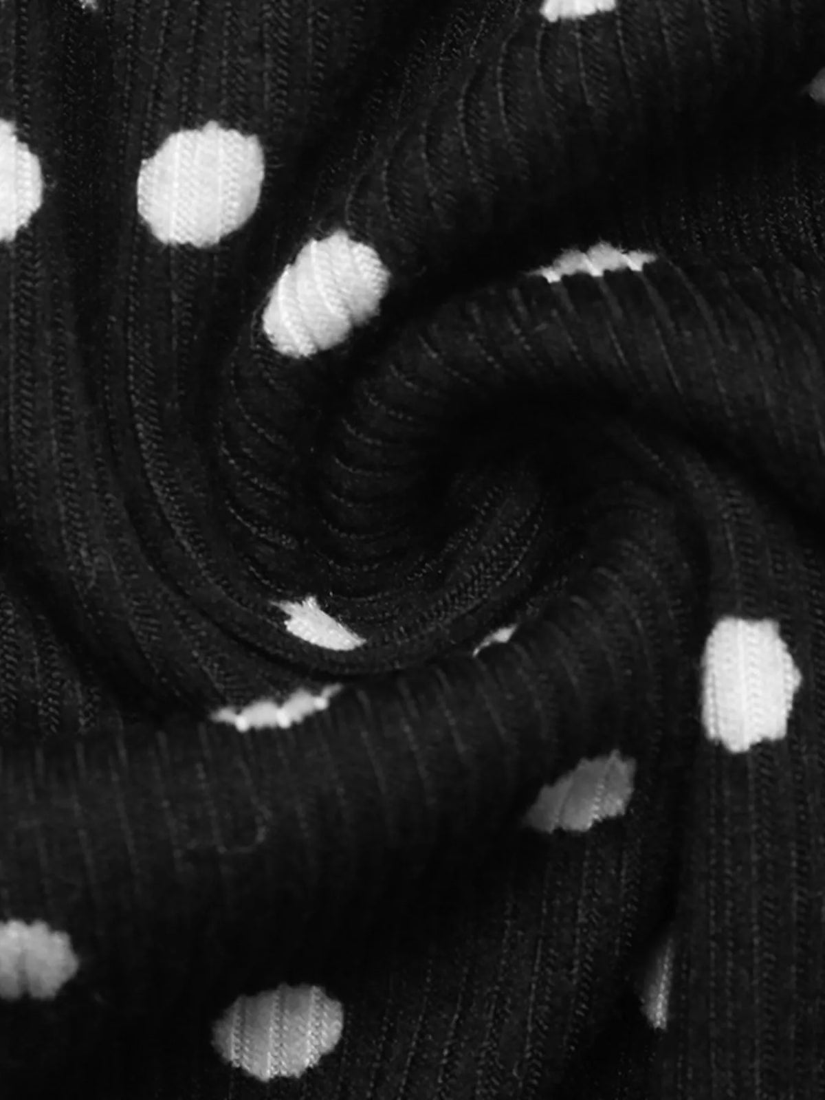 Polka Dot Cutout Long Sleeve Bodysuit