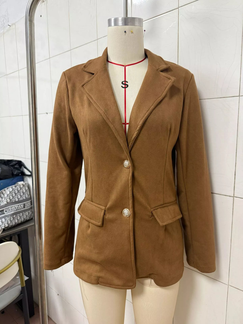 Single-Breasted Lapel Collar Blazer - Lilixa.store