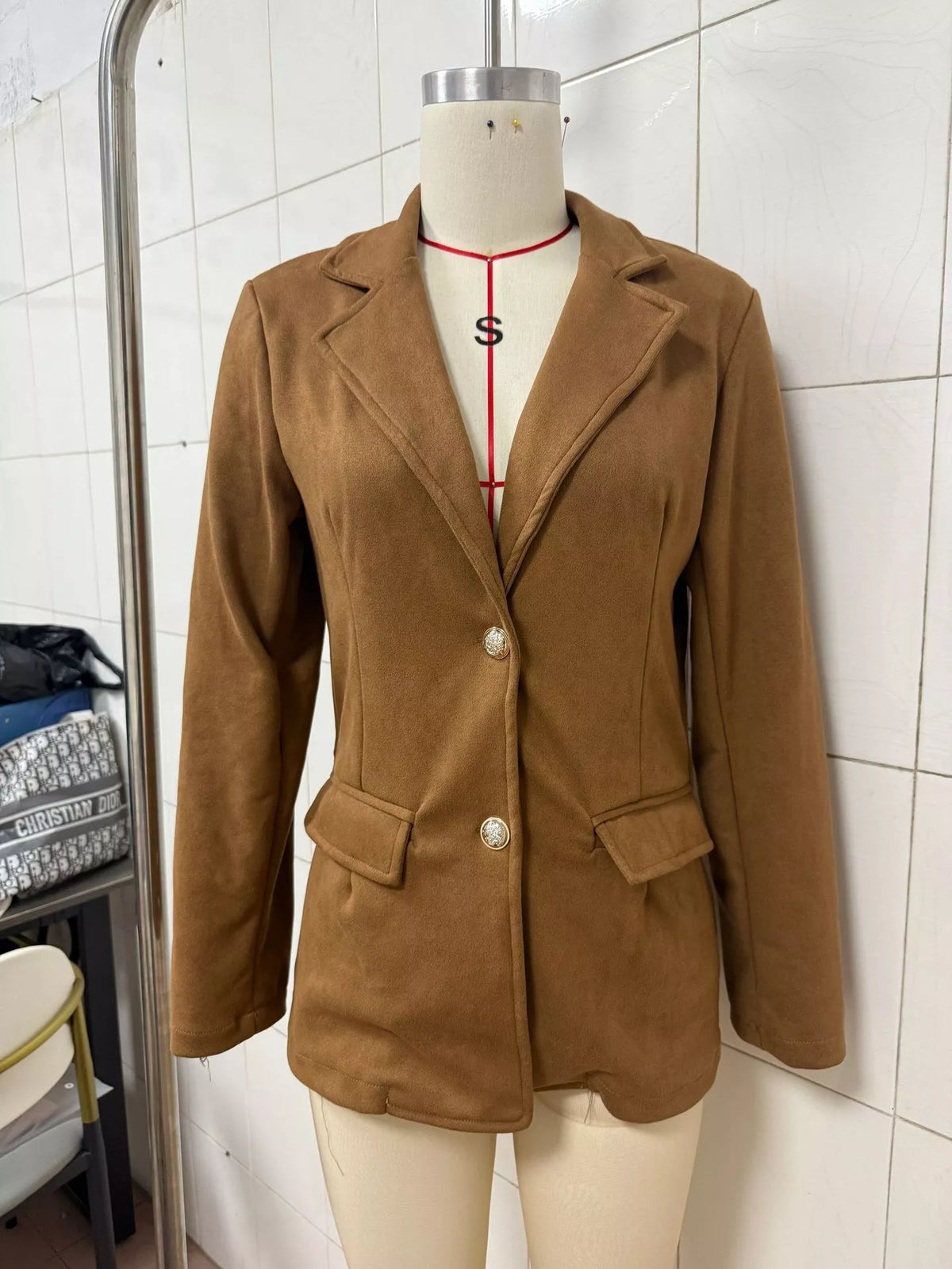 Single-Breasted Lapel Collar Blazer - Lilixa.store