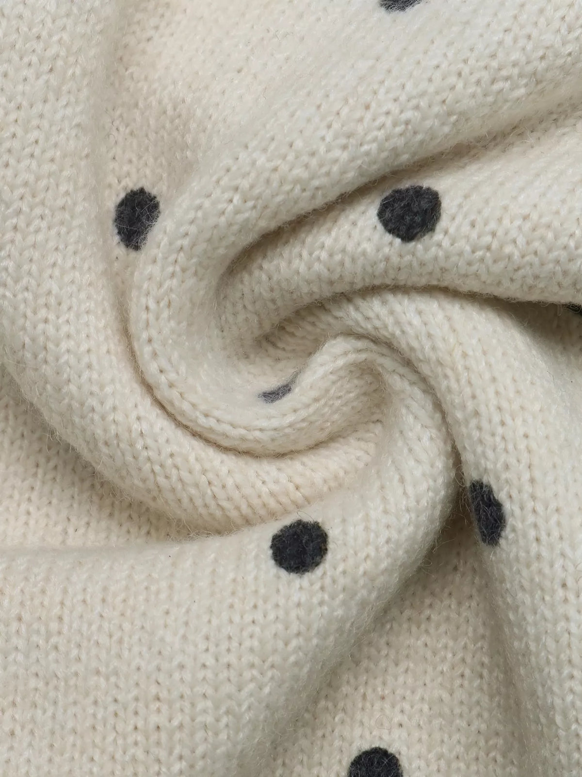 Polka Dot Short Sleeve Knit Sweater in Apricot, view 13
