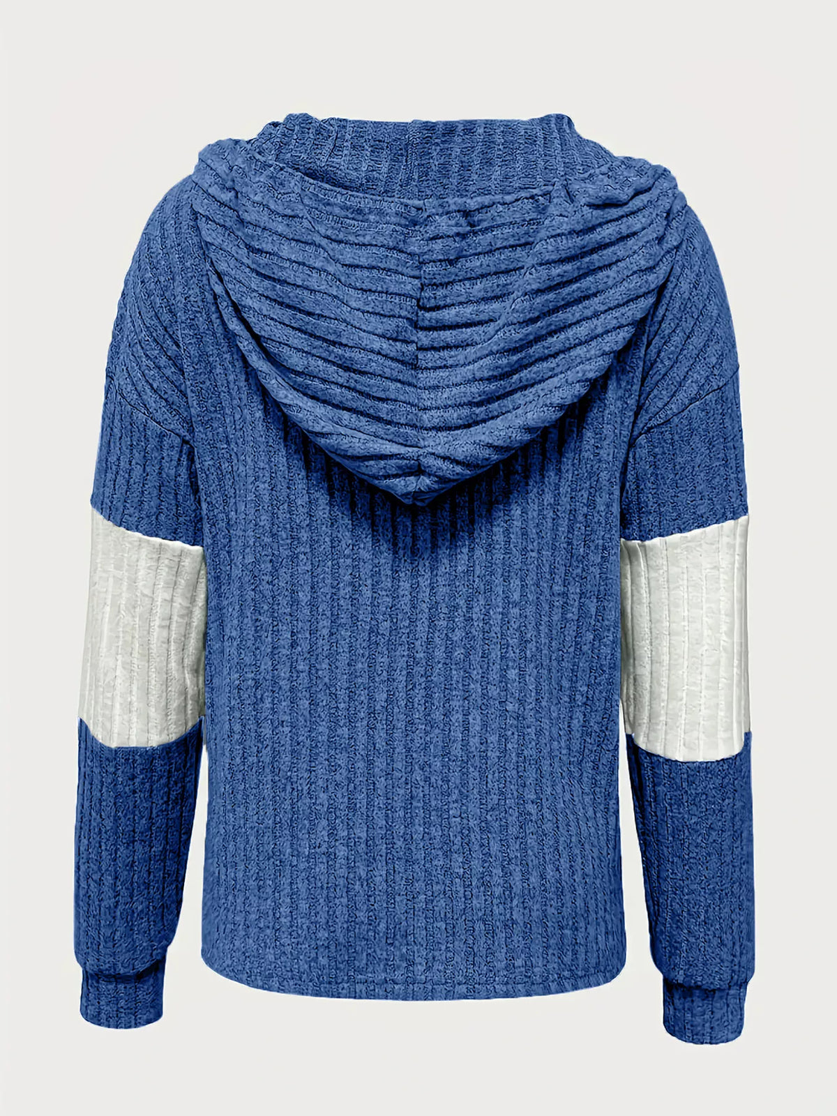 Color Block Drawstring Long Sleeve Hoodie - Lilixa.store