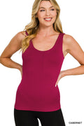 Zenana Seamless Tank Top With Built In Bra - Lilixa.store