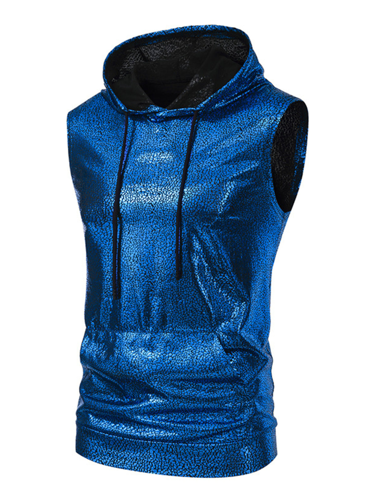 Men's Drawstring Sleeveless Hooded Top - Lilixa.store
