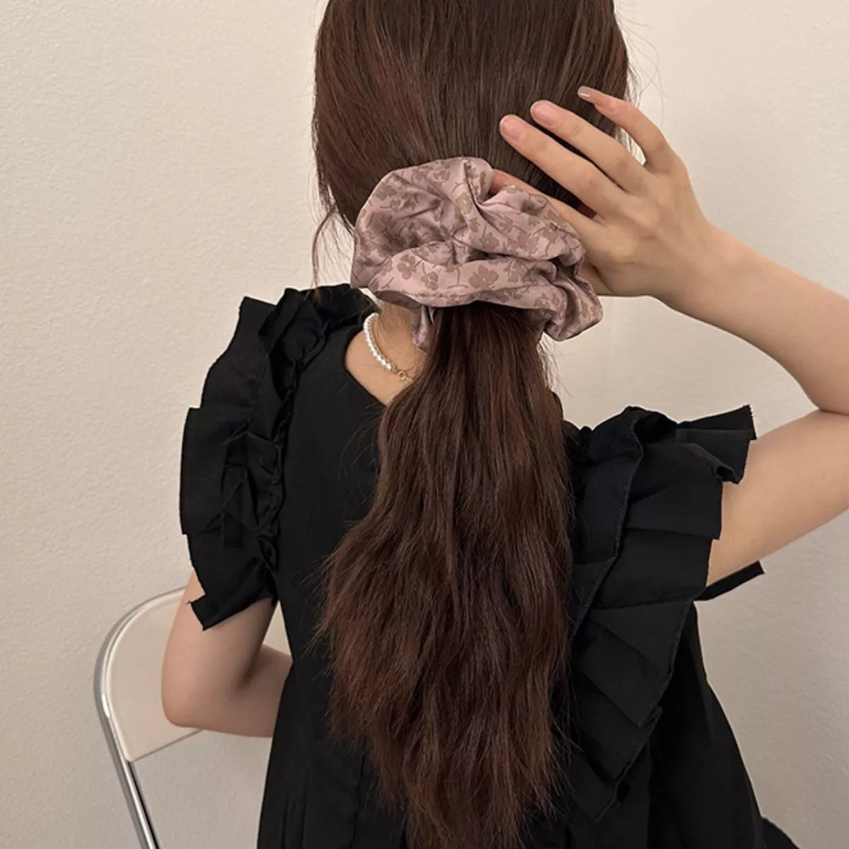 3-Piece Floral Print Hair Scrunchies Set - Lilixa.store