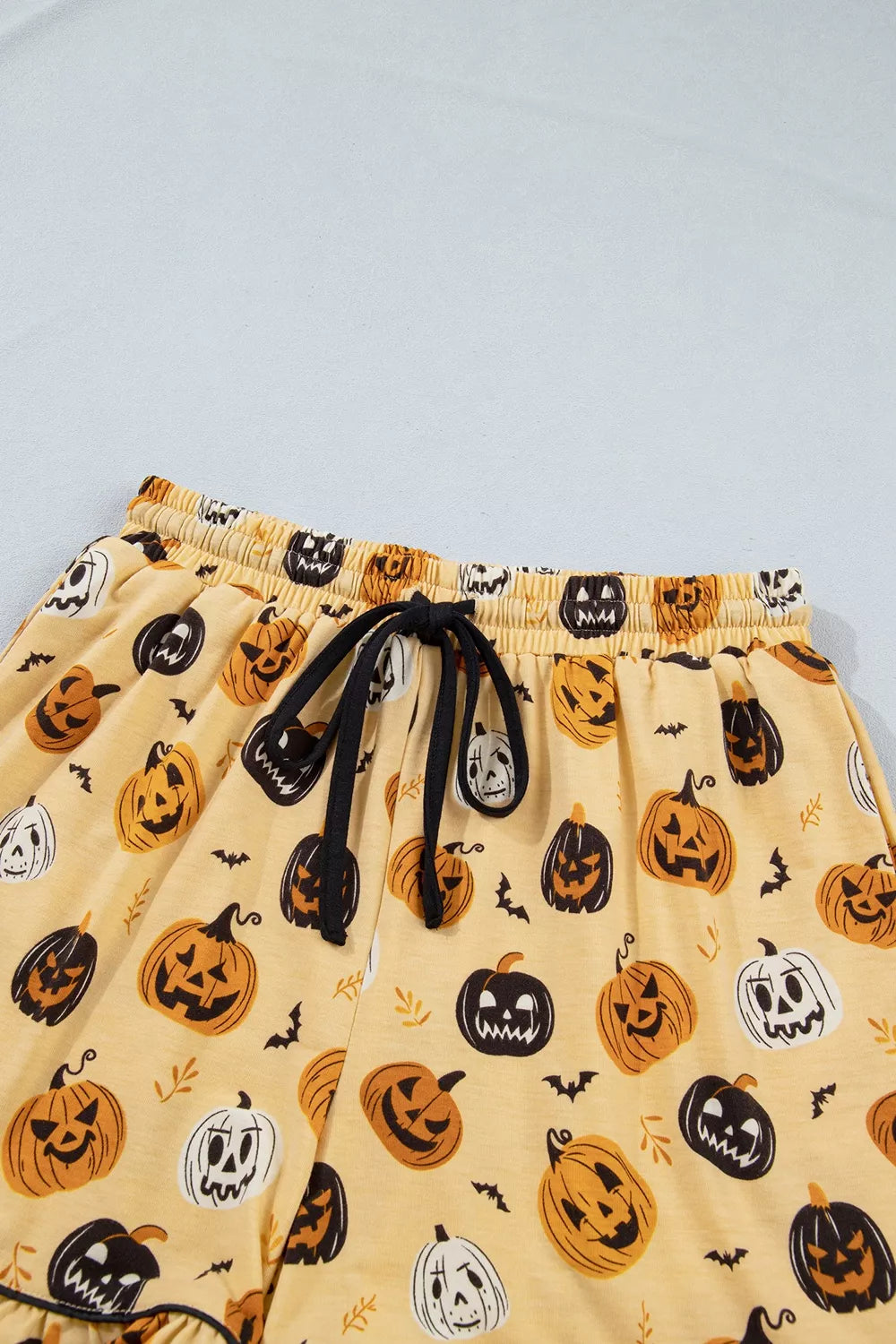 Halloween Pumpkin Print Long Sleeve Two Piece Lounge Set - Lilixa.store