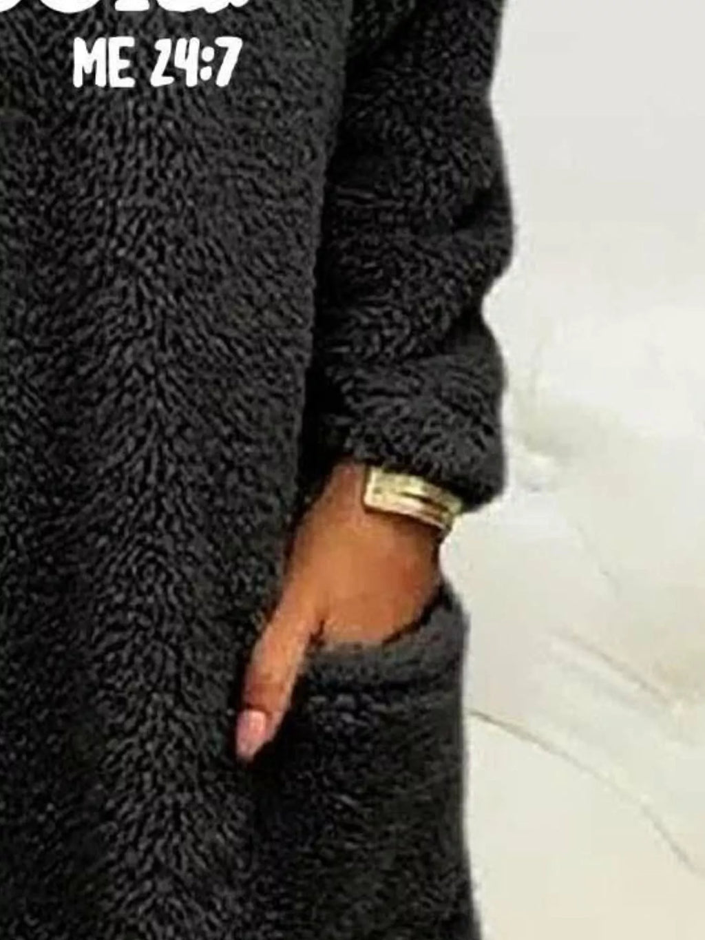 Full Size Letter Long Sleeve Fleece Sweatshirt Plus Size - Lilixa.store