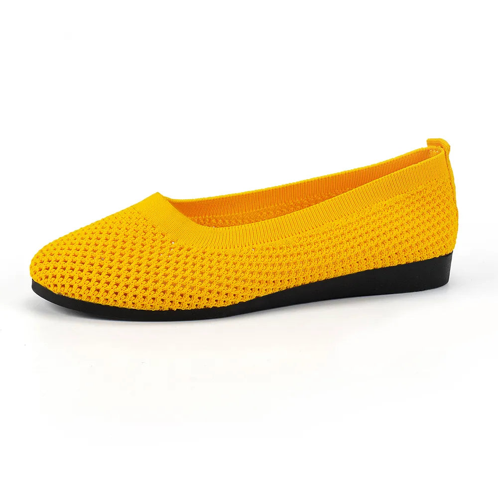 Solid Color Mesh Flat Slip-Ons, view 9
