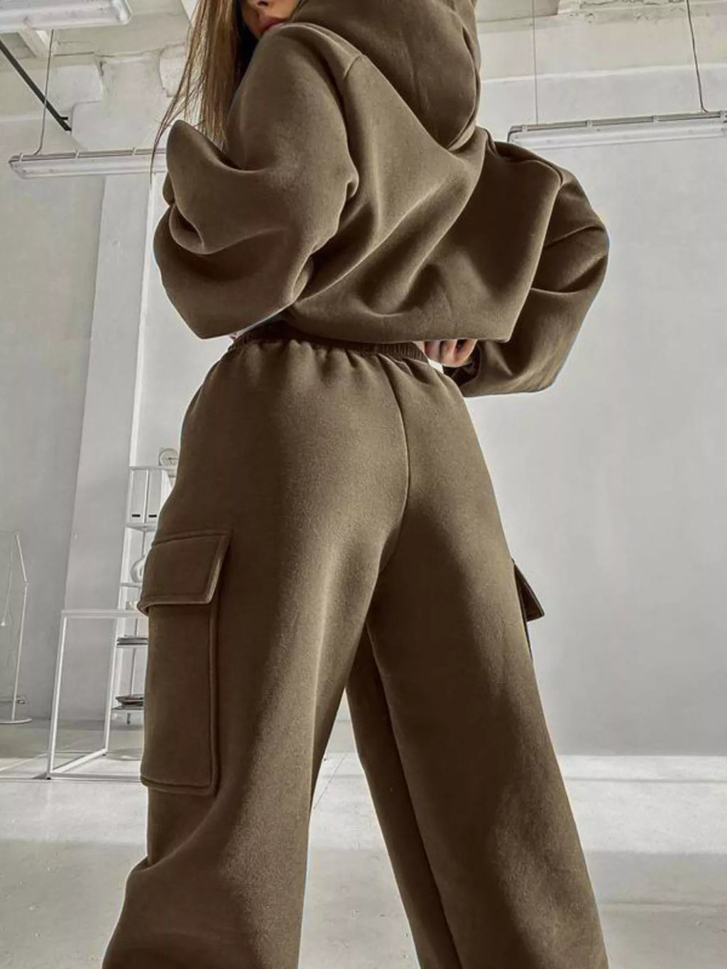 Kangaroo Pocket Hoodie and Joggers Set - Lilixa.store