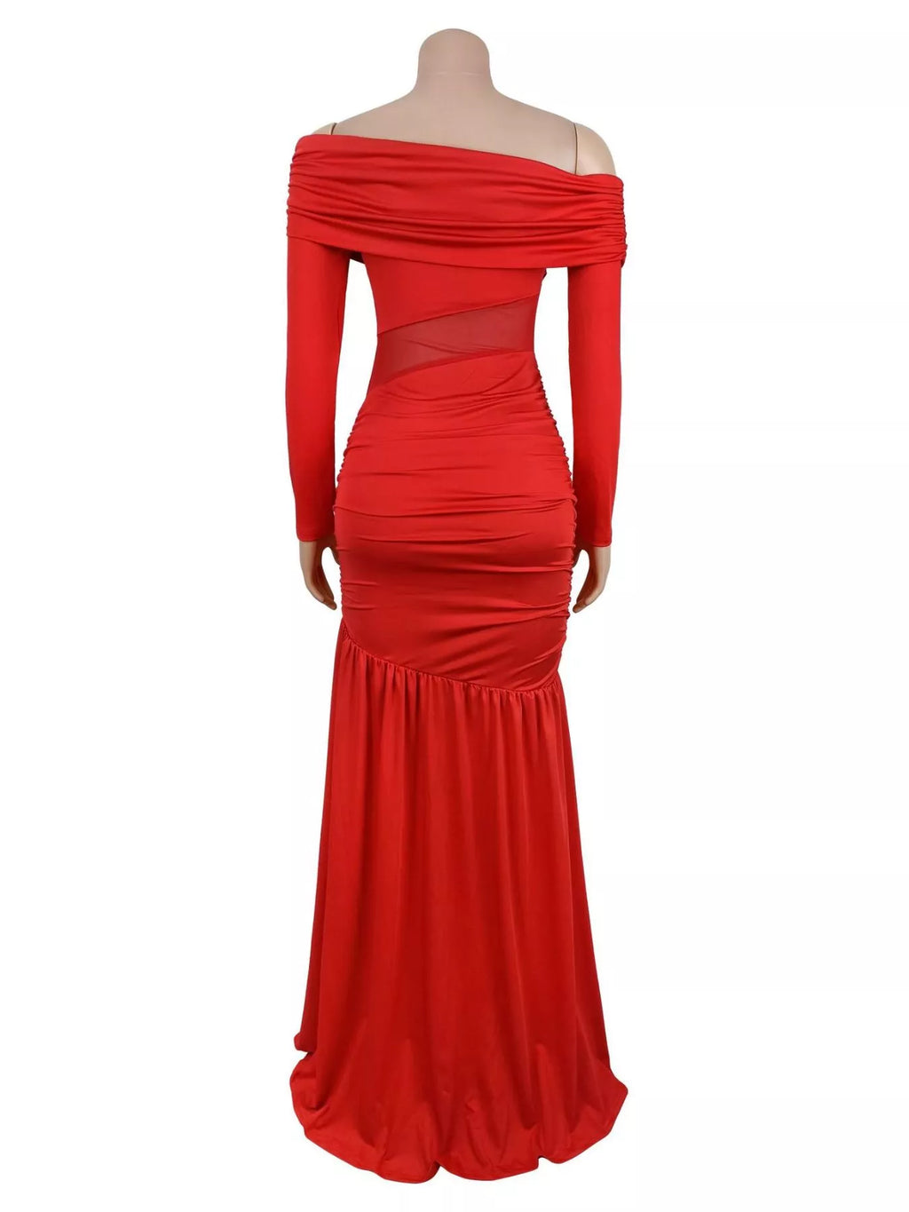 Off Shoulder Slit Maxi Dress - Lilixa.store