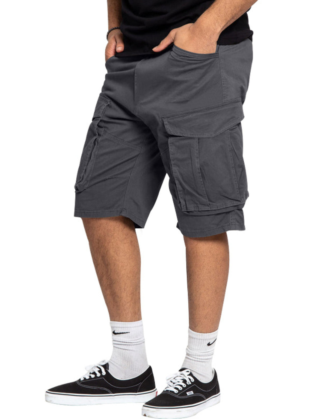 Men's Full Size Cargo Shorts with Multiple Pockets Plus Size, view 8