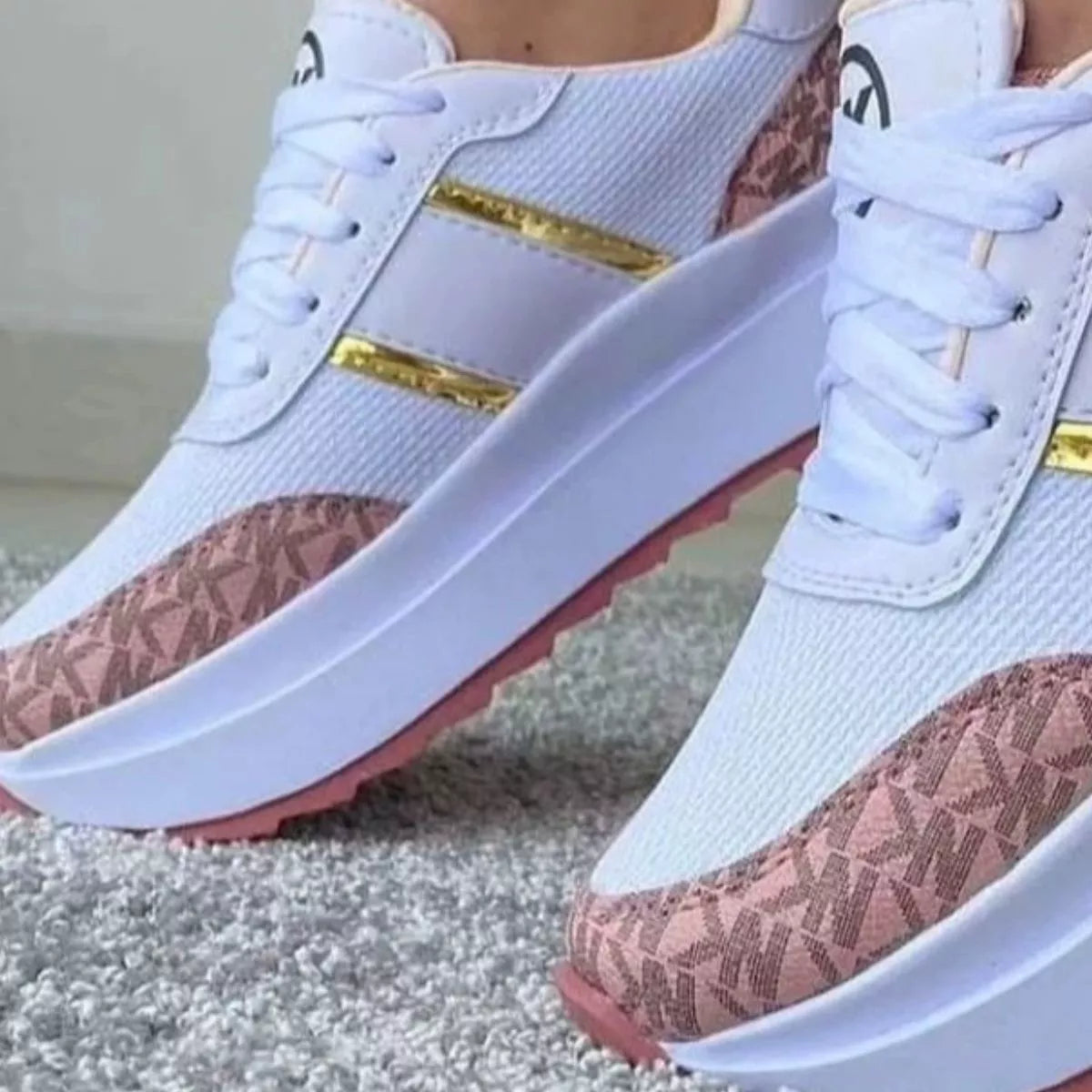 Round Toe Platform Sneakers - Lilixa.store
