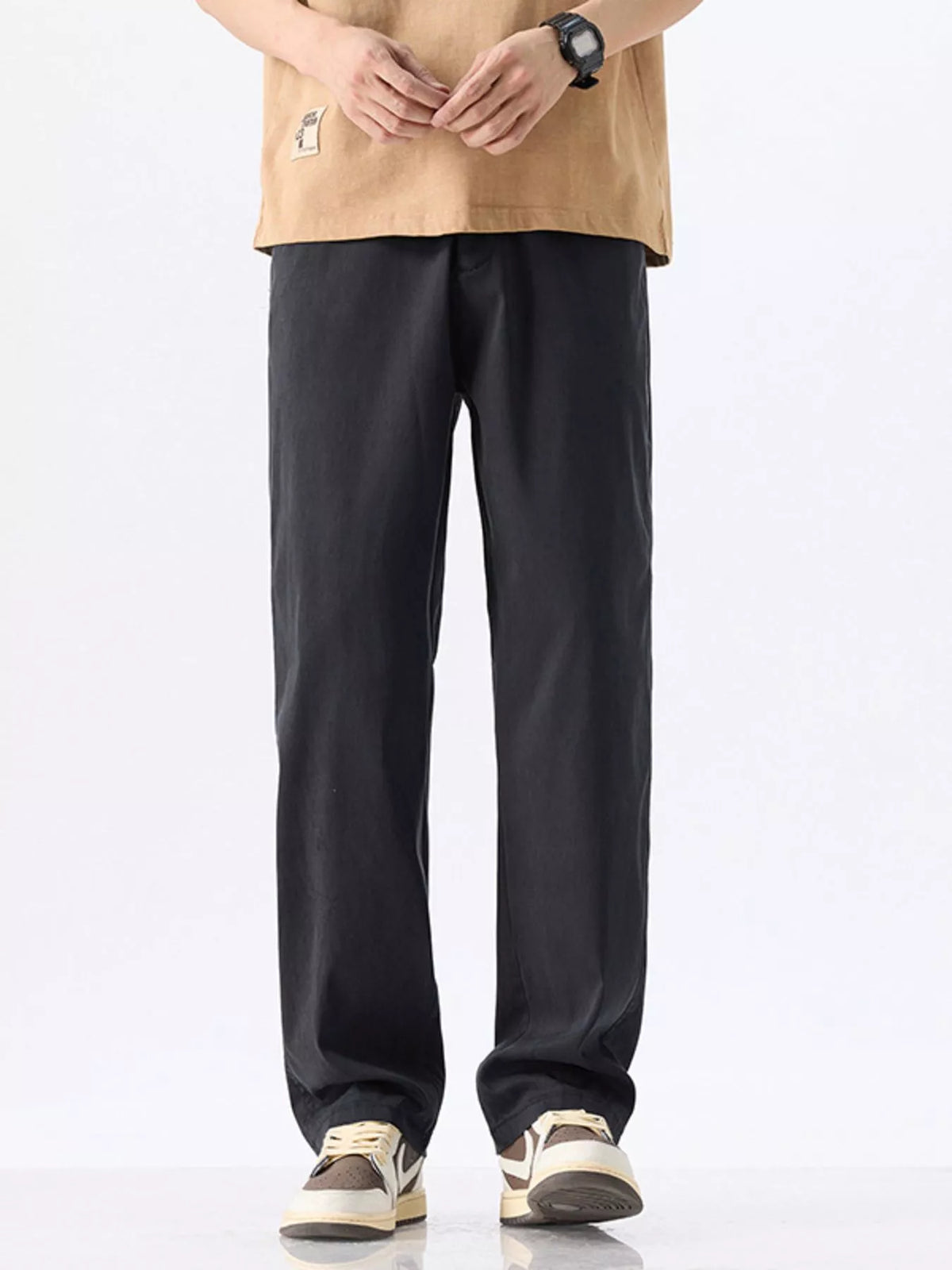 Men's Wide Leg Pants in Black