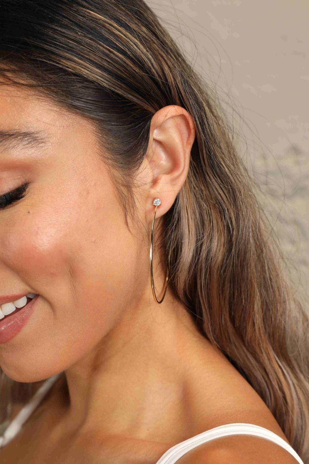 Adored 925 Sterling Silver Moissanite Hoop Earrings - Lilixa.store