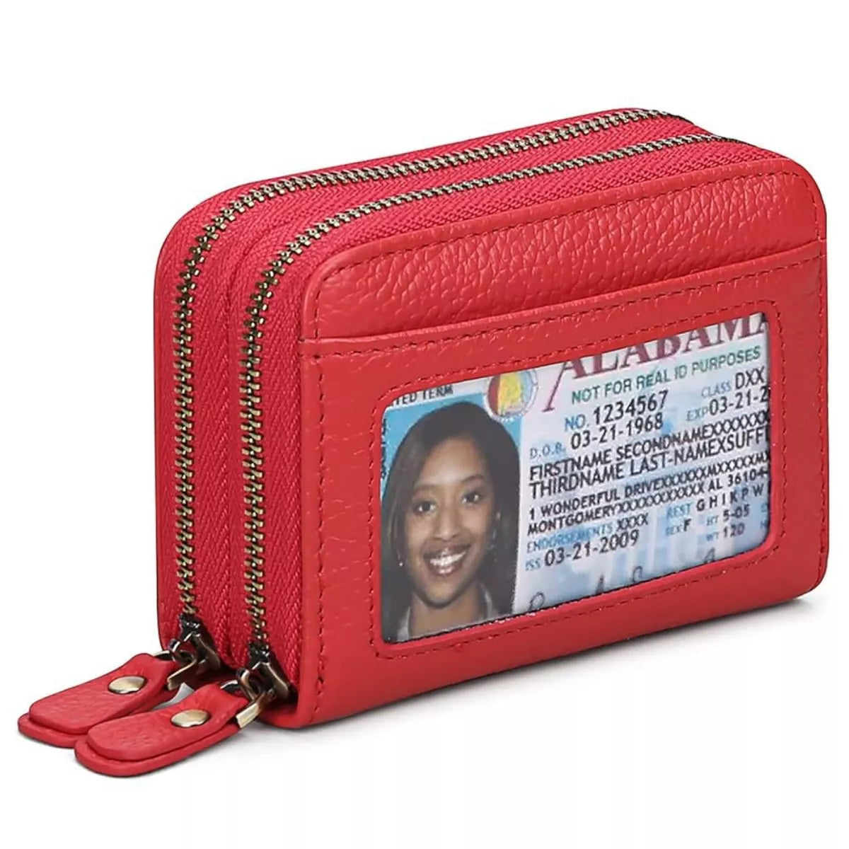 Leather Card Case with ID Window - Lilixa.store