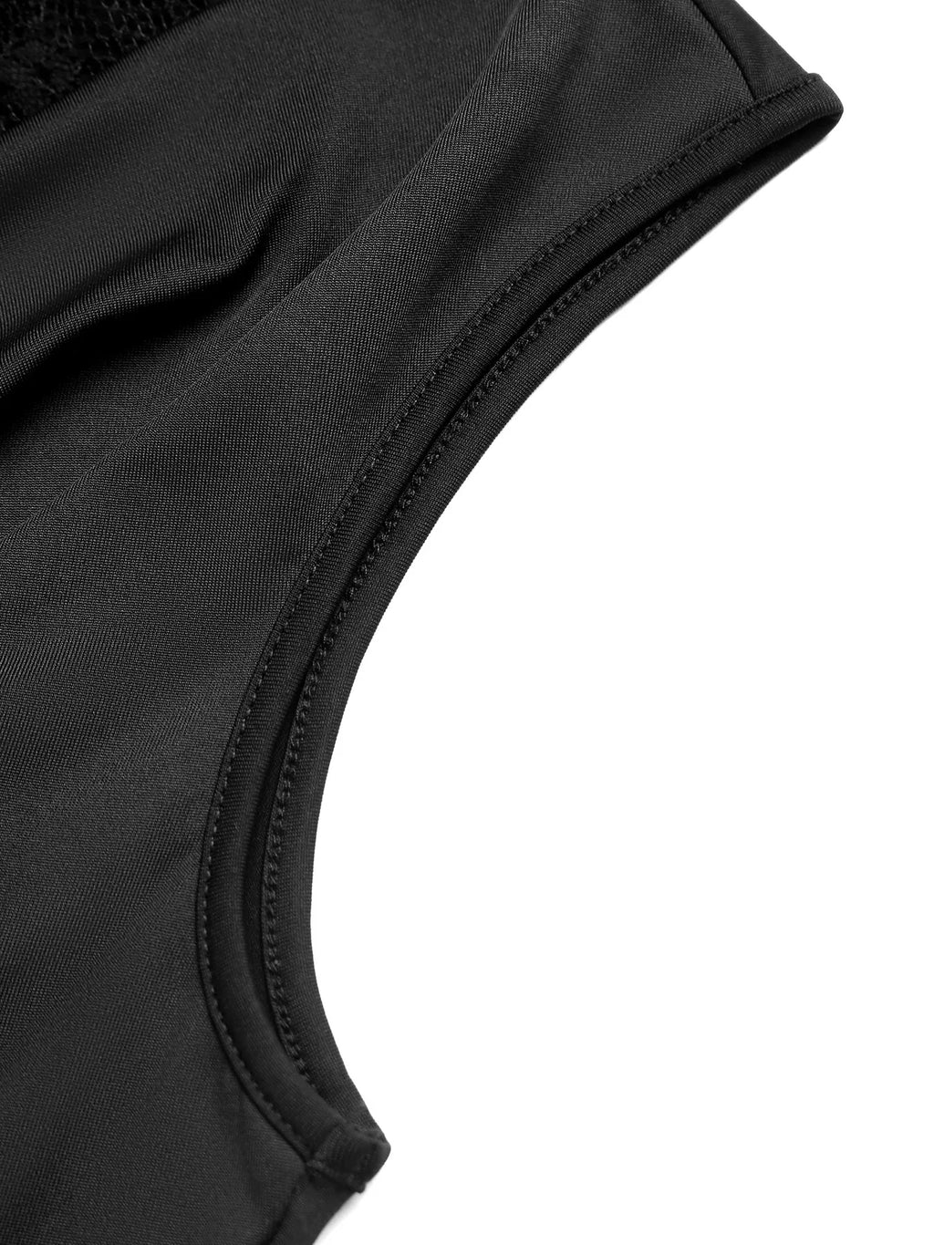 Lace Panel Cowl Neck Sleeveless Bodysuit - Lilixa.store
