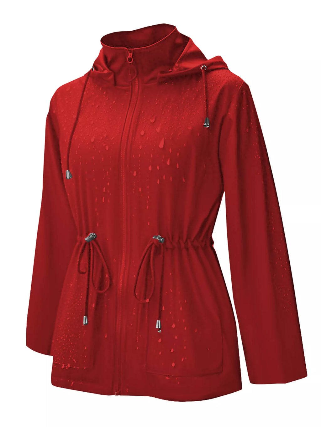 Zip Up Waterproof Hooded Outerwear - Lilixa.store