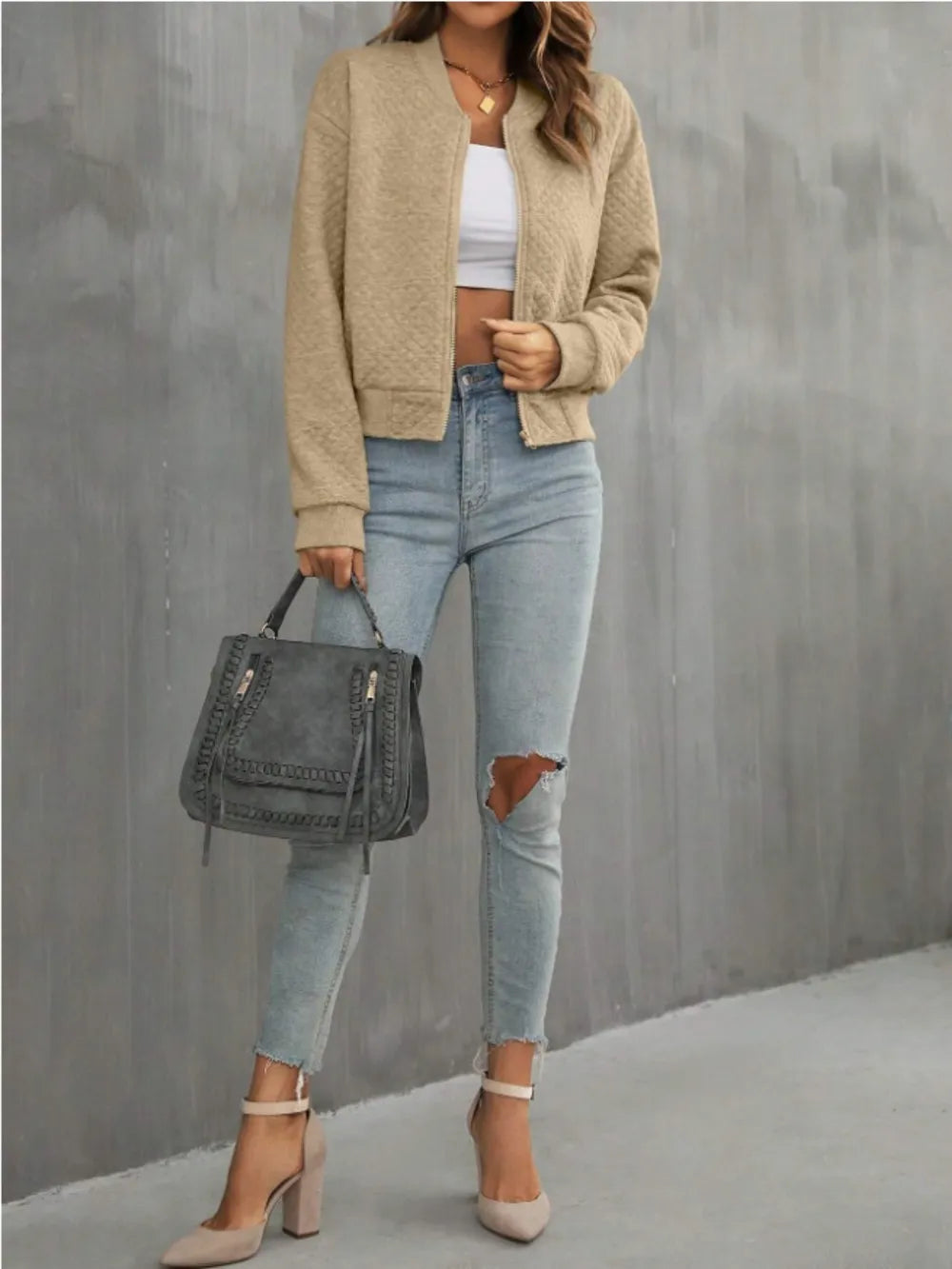 Zip Up Long Sleeve Jacket, view 11