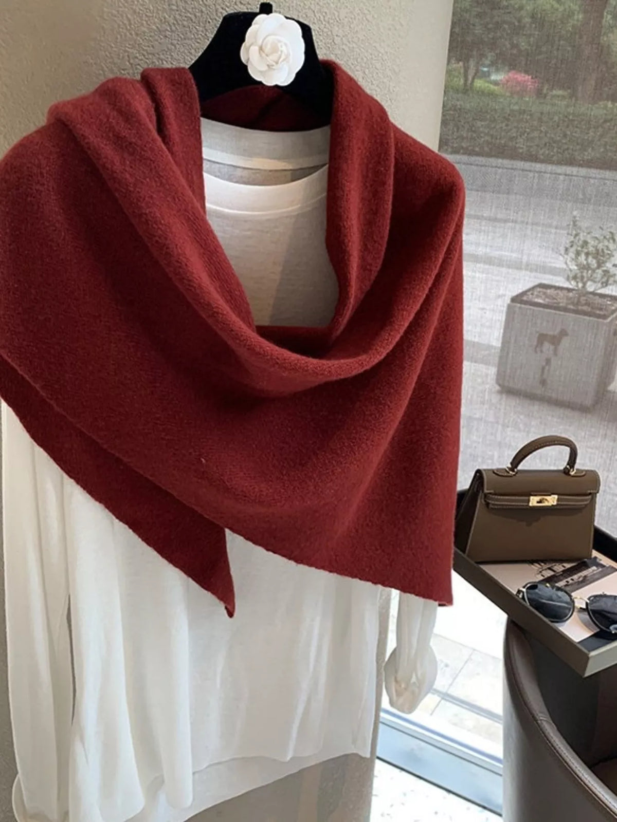 100% Wool Knit Scarf Shawl - Lilixa.store