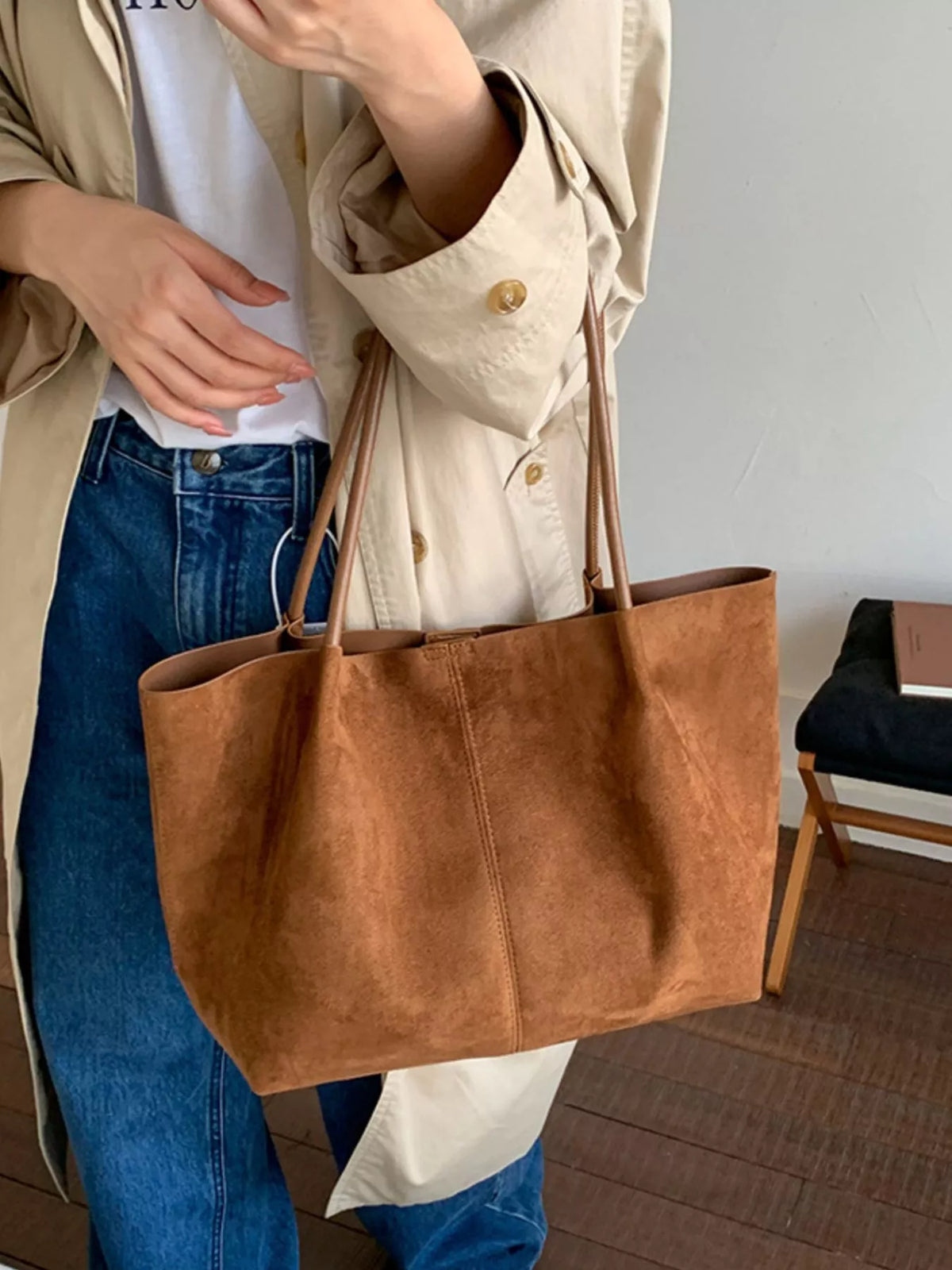 Solid Color Tote Bag