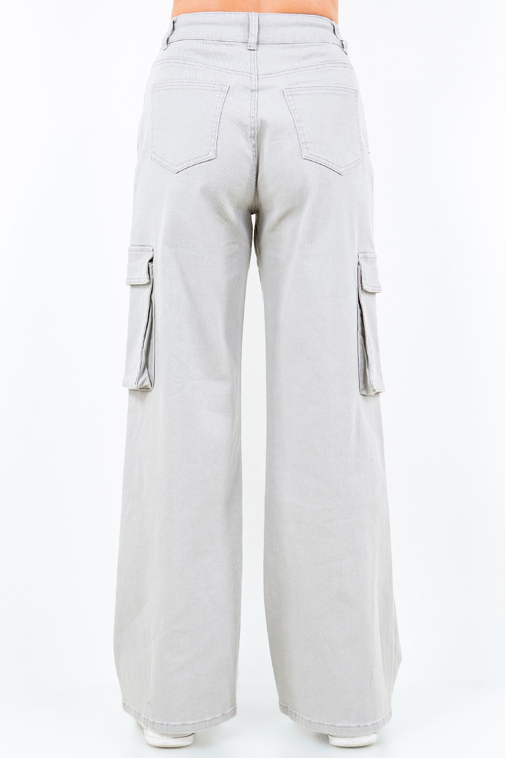 American Bazi Full Size Drawstring Wide Leg Cargo Pants Plus Size - Lilixa.store
