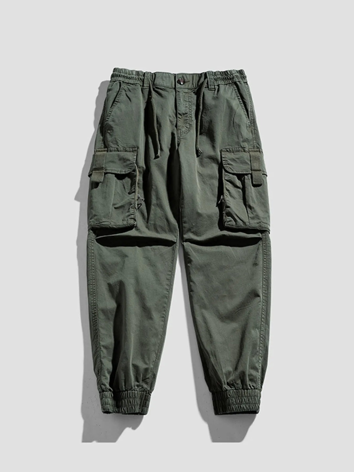 Men's Cargo Pants with Multiple Pockets in Army Green
