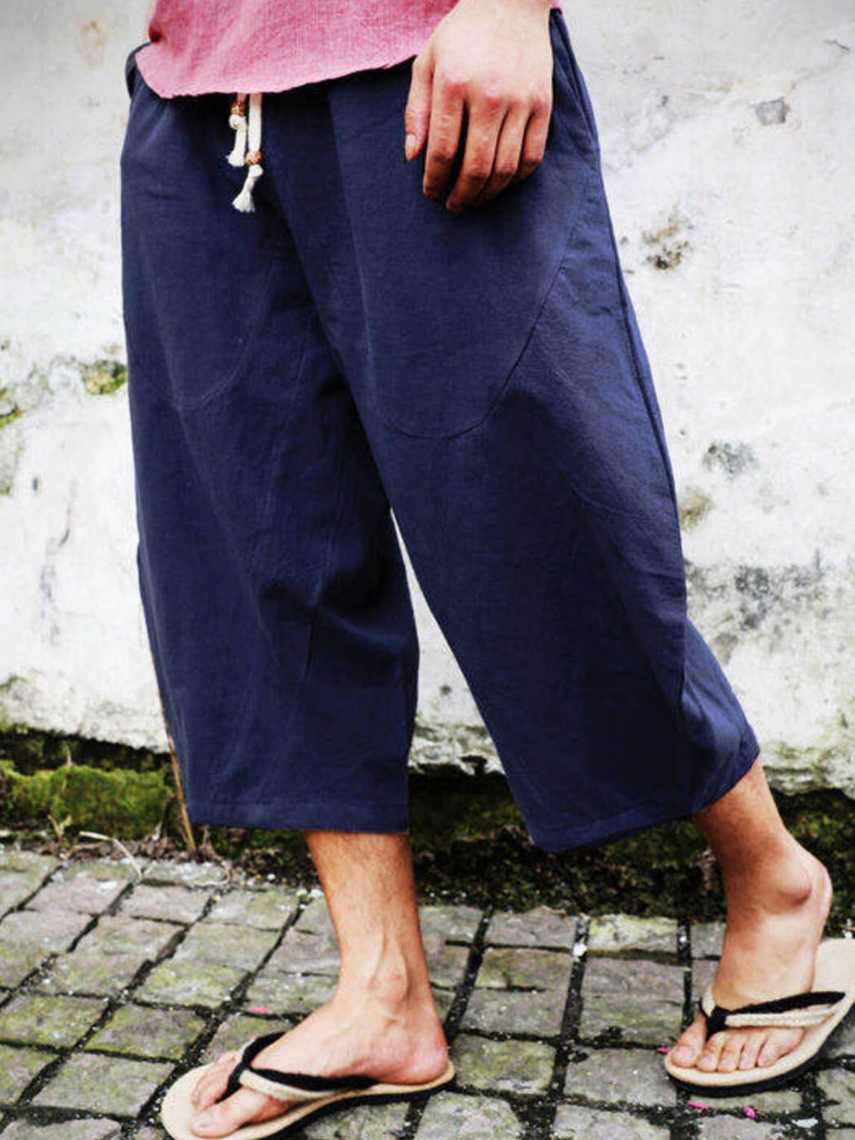 Men's Plus Size Loose Fit Cropped Pants, view 2
