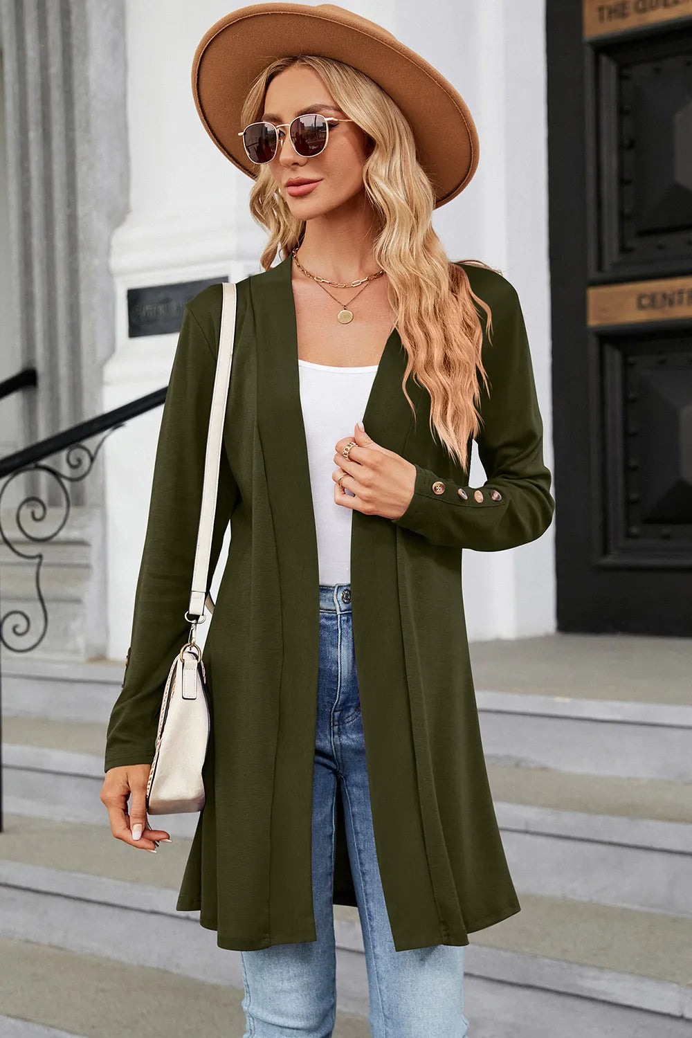 Open Front Long Sleeve Cardigan, view 5