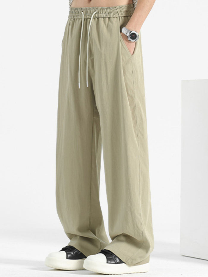 Men's Plus Size Loose Fit Drawstring Casual Pants in Sage