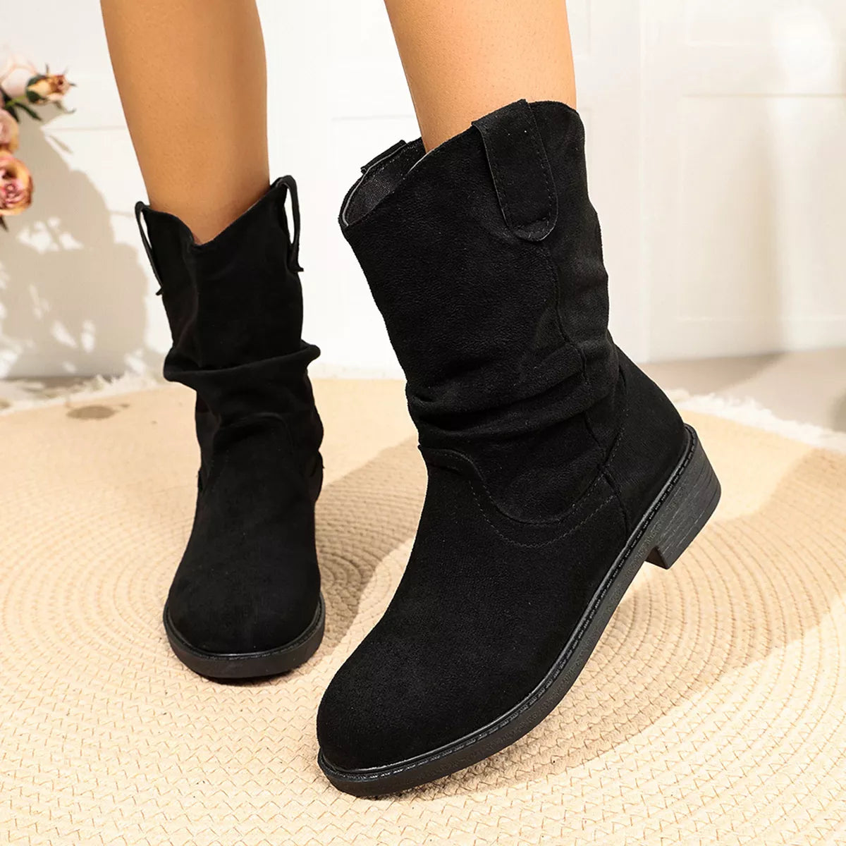 Round Toe Slouchy Boots, view 9