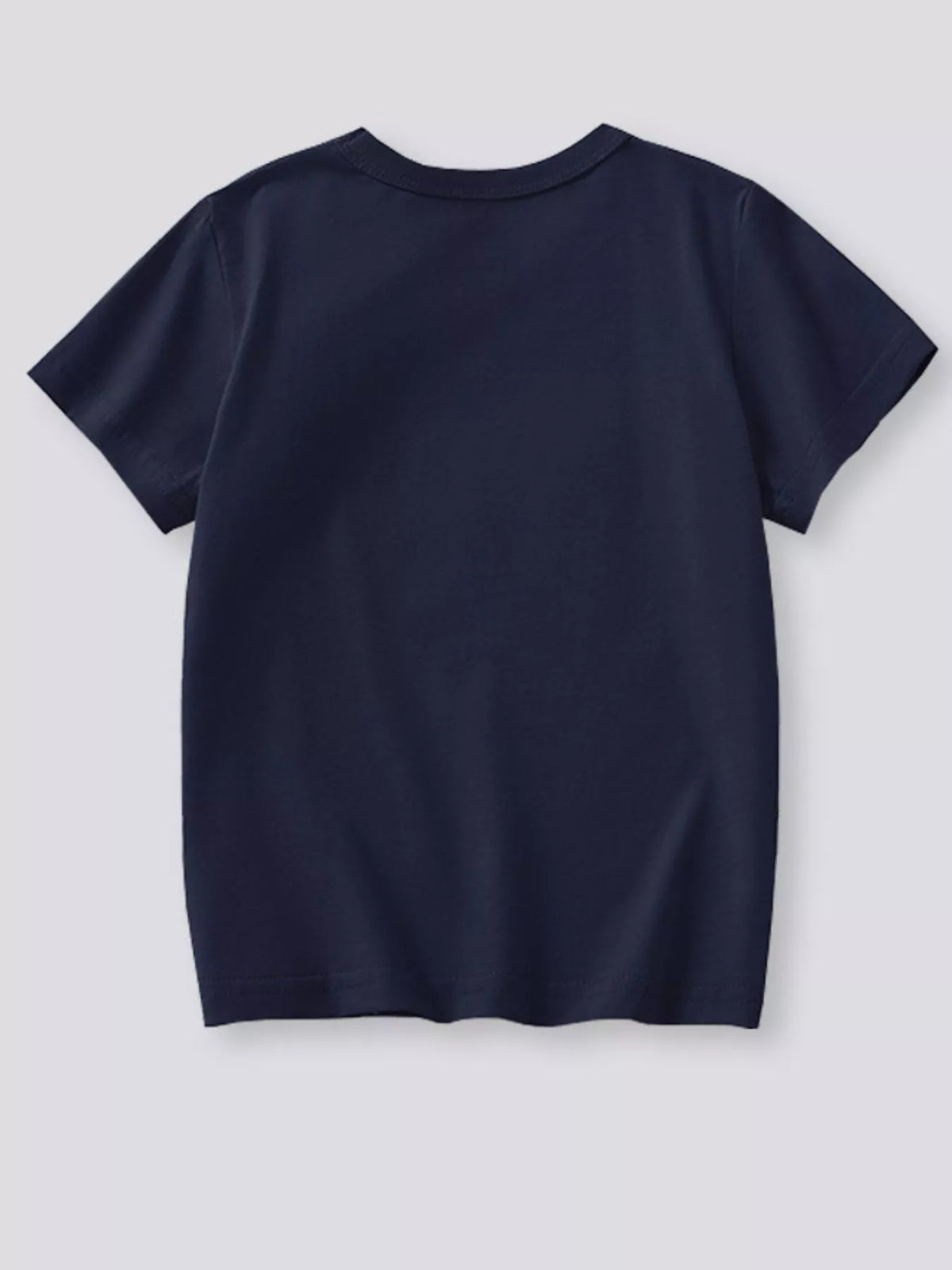 Children's Dinosaur Graphic Round Neck T-Shirt in Dark Navy, view 6