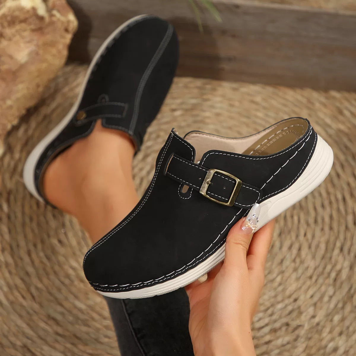 Buckle Accent Slip-Ons, view 7