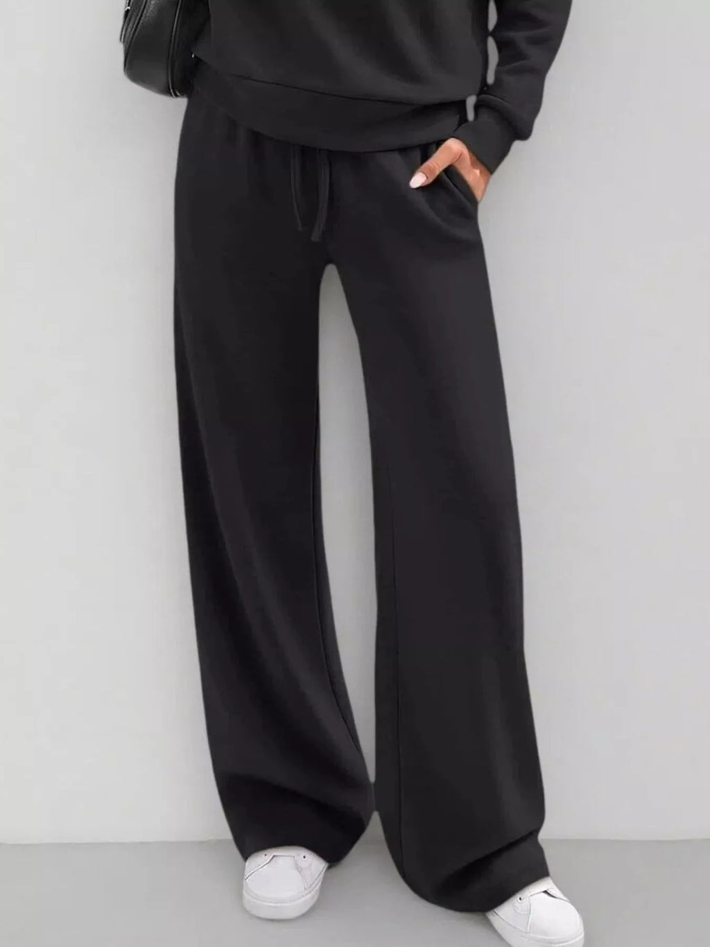 Button Detail Dropped Shoulder Top and Pants Set - Lilixa.store