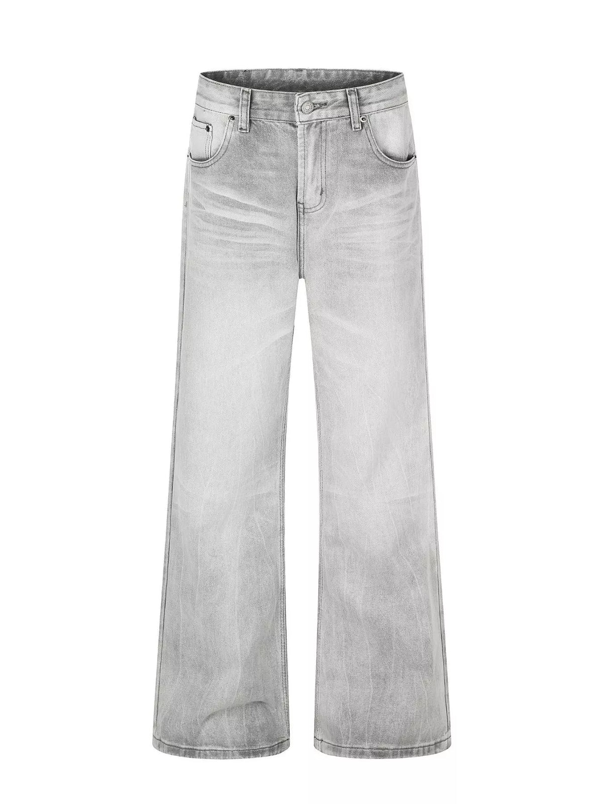 Men's Full Size Vintage Wash Wide Leg Jeans Plus Size - Lilixa.store