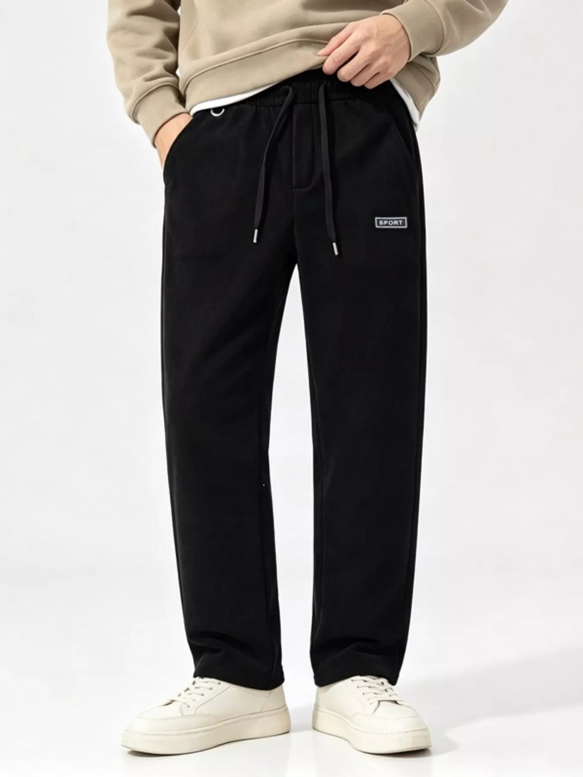 Men's Plus Size Casual Drawstring Wide Leg Pants - Lilixa.store