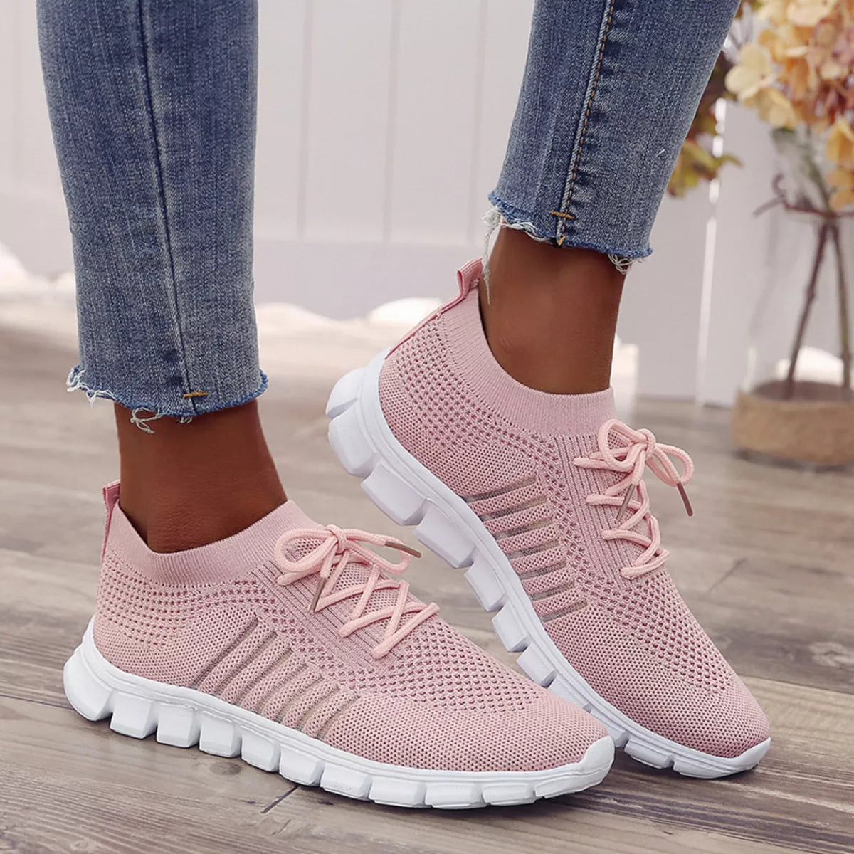 Breathable Mesh Lace-Up Athletic - Lilixa.store