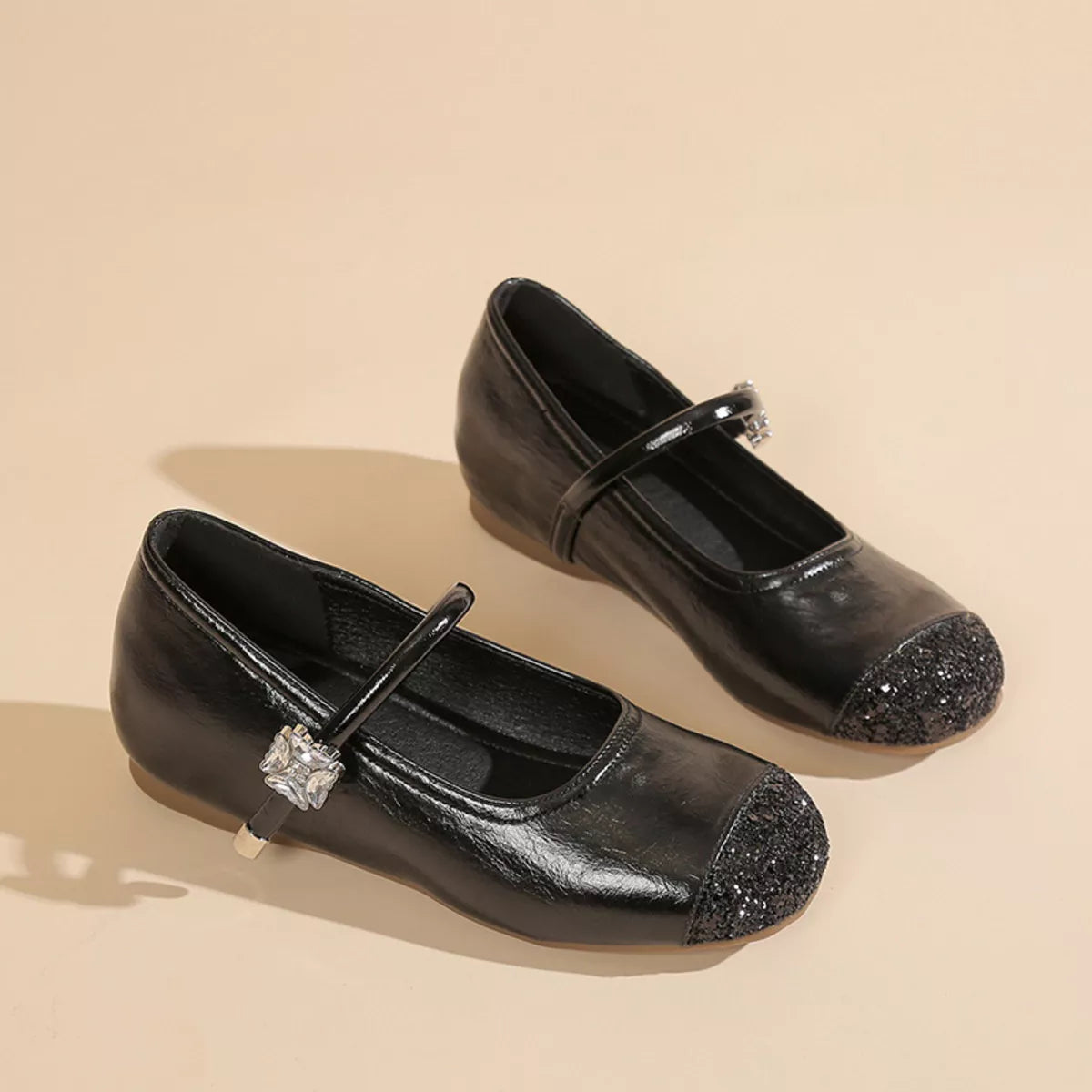 Round Toe Mary Jane Loafers, view 3