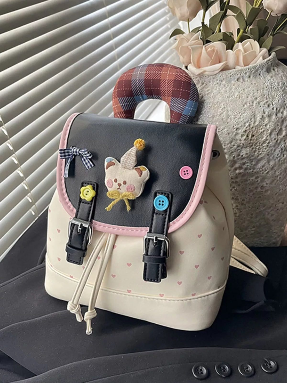 Cartoon Bear Decorated Backpack Bag - Lilixa.store