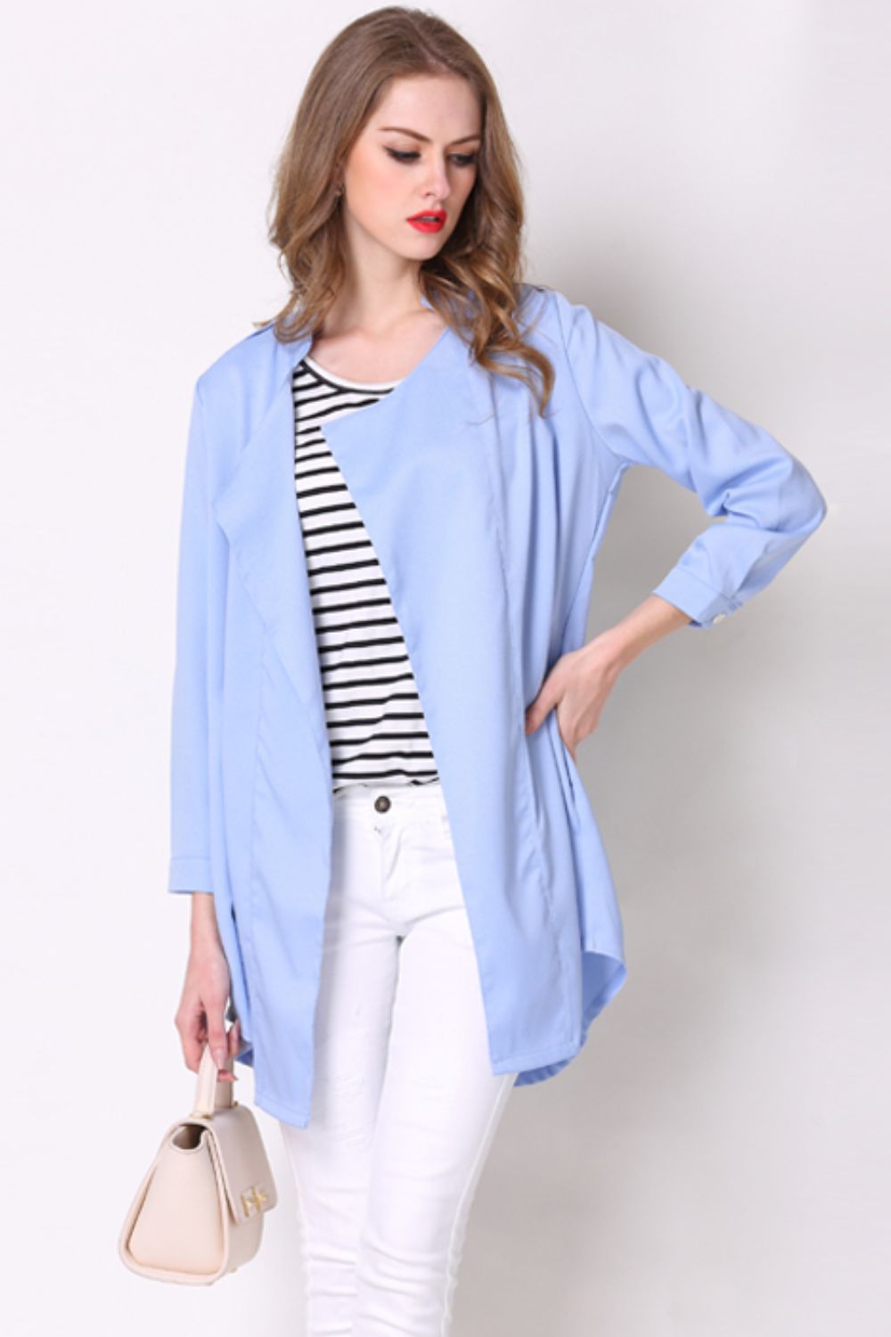 Full Size Open Front Longline Trench Coat - Lilixa.store