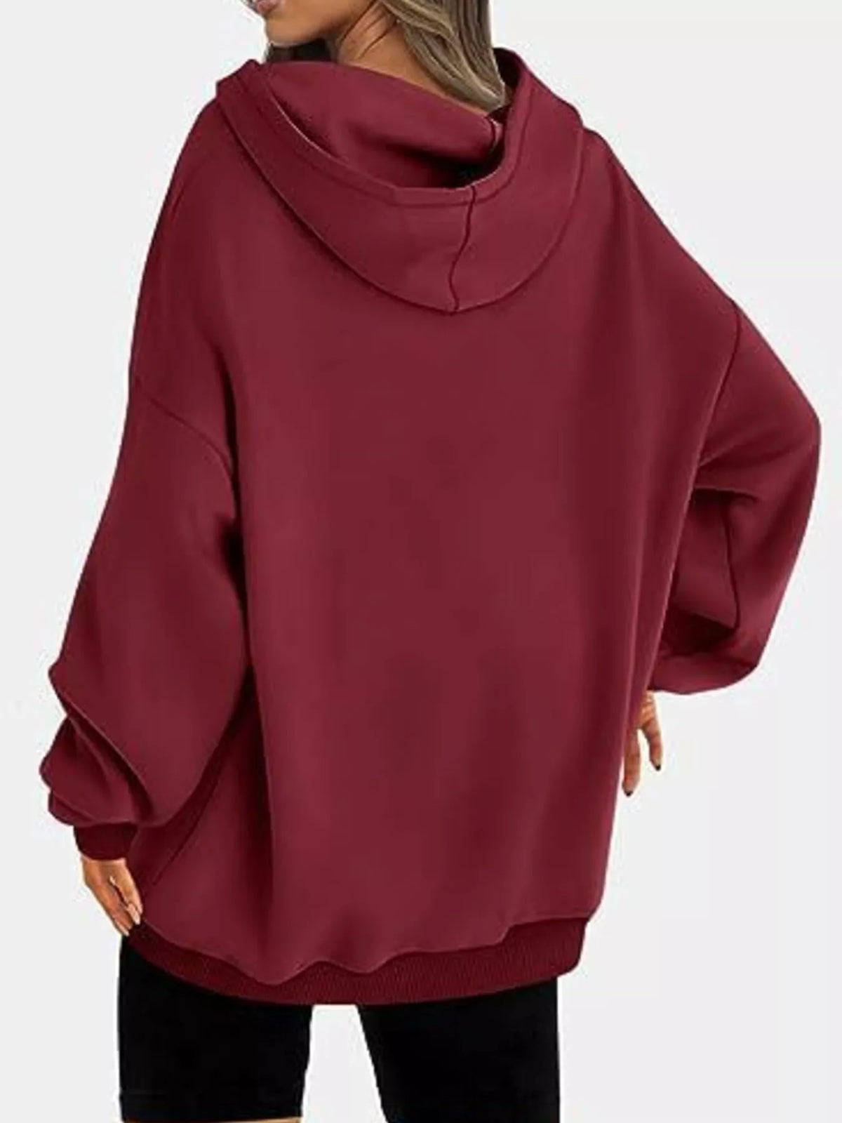 Drop Shoulder Long Sleeve Hoodie, view 21