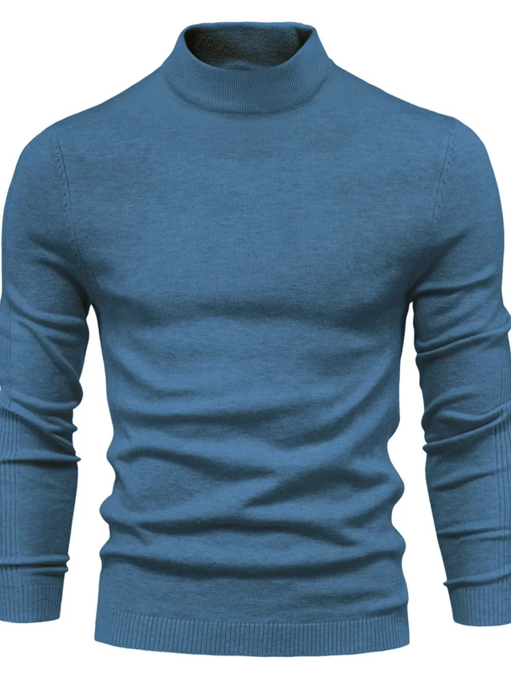 Men's Mock Neck Long Sleeve Sweater - Lilixa.store