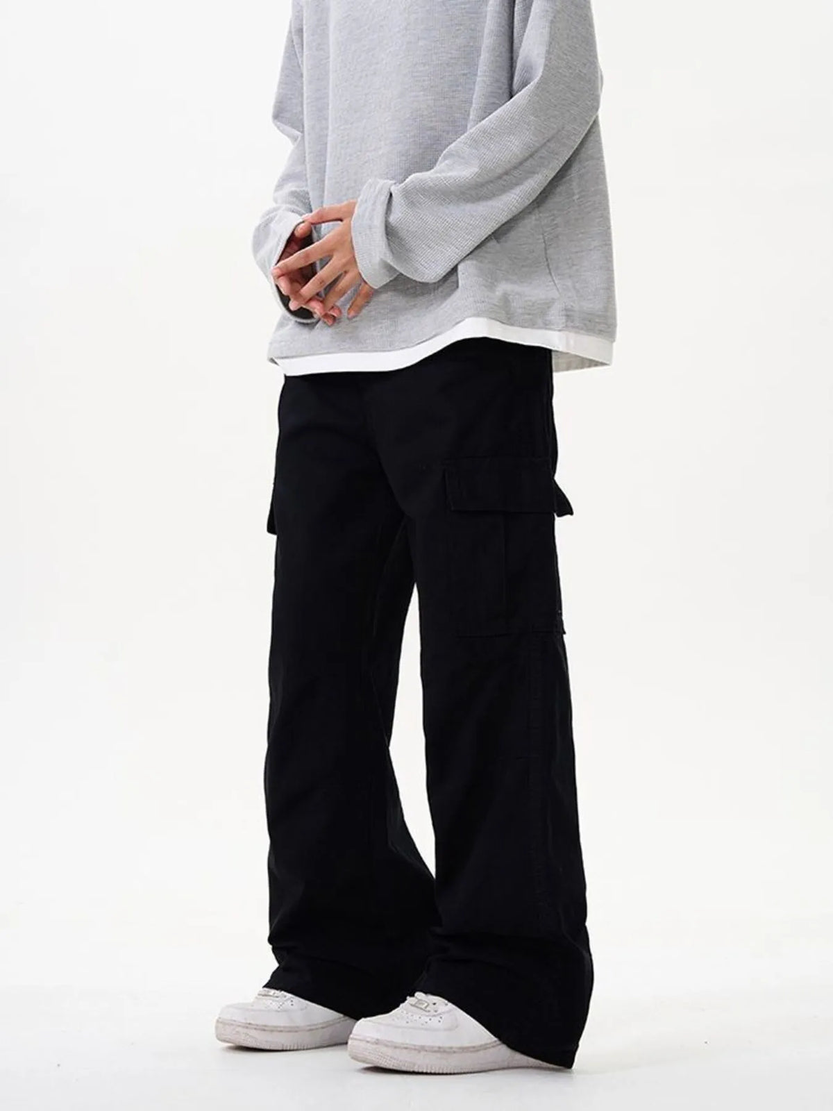 Men's Wide Leg Cargo Pants, view 7