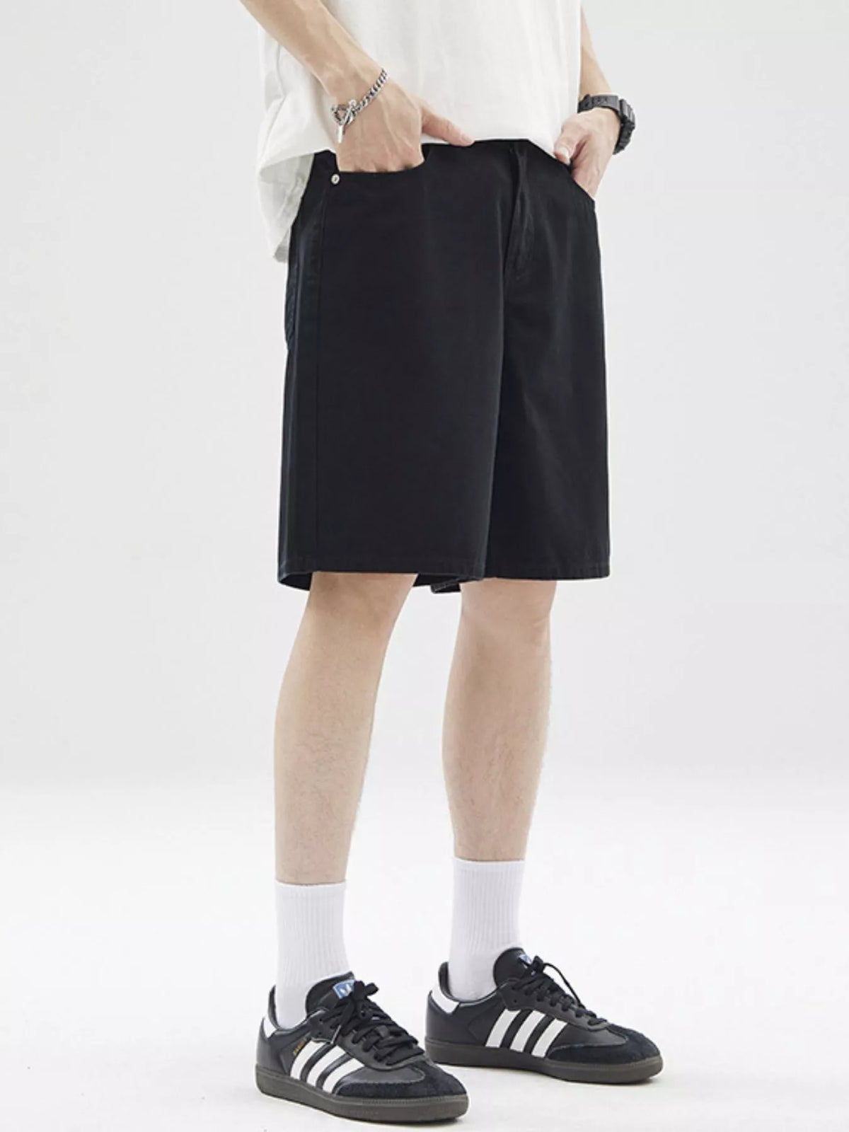 Men's Full Size Wide-Leg Shorts Plus Size